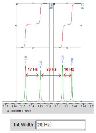 Int Width set to 20 Hz