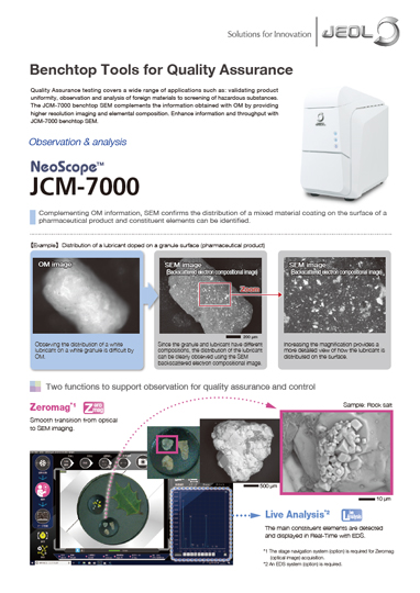 Alat Atas Bangku JCM-7000 NeoScope™ untuk Jaminan Kualiti