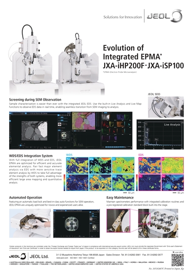 Evolution of Integrated EPMA JXA-iHP200F・JXA-iSP100