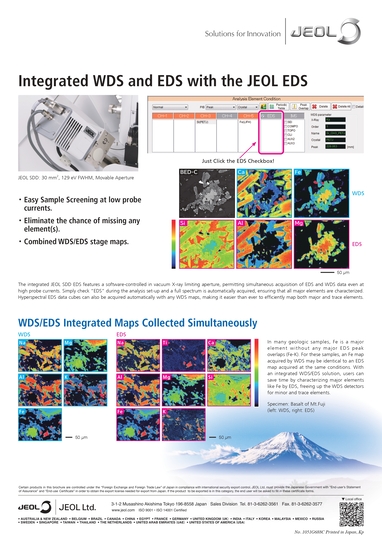 Integrated WDS and EDS with the JEOL EDS