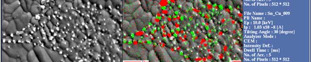 Fig.4 Auger image silver, copper system Sn · Ag · Cu · Bi (Pb-free solder)