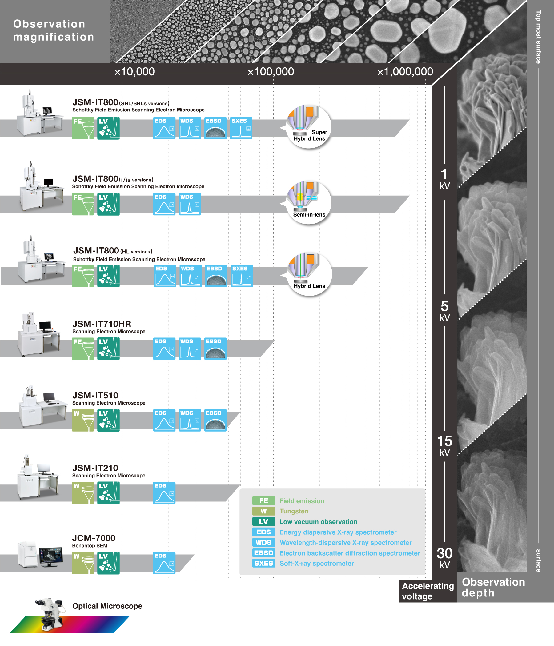 Scanning Electron Microscope (SEM) Lineup