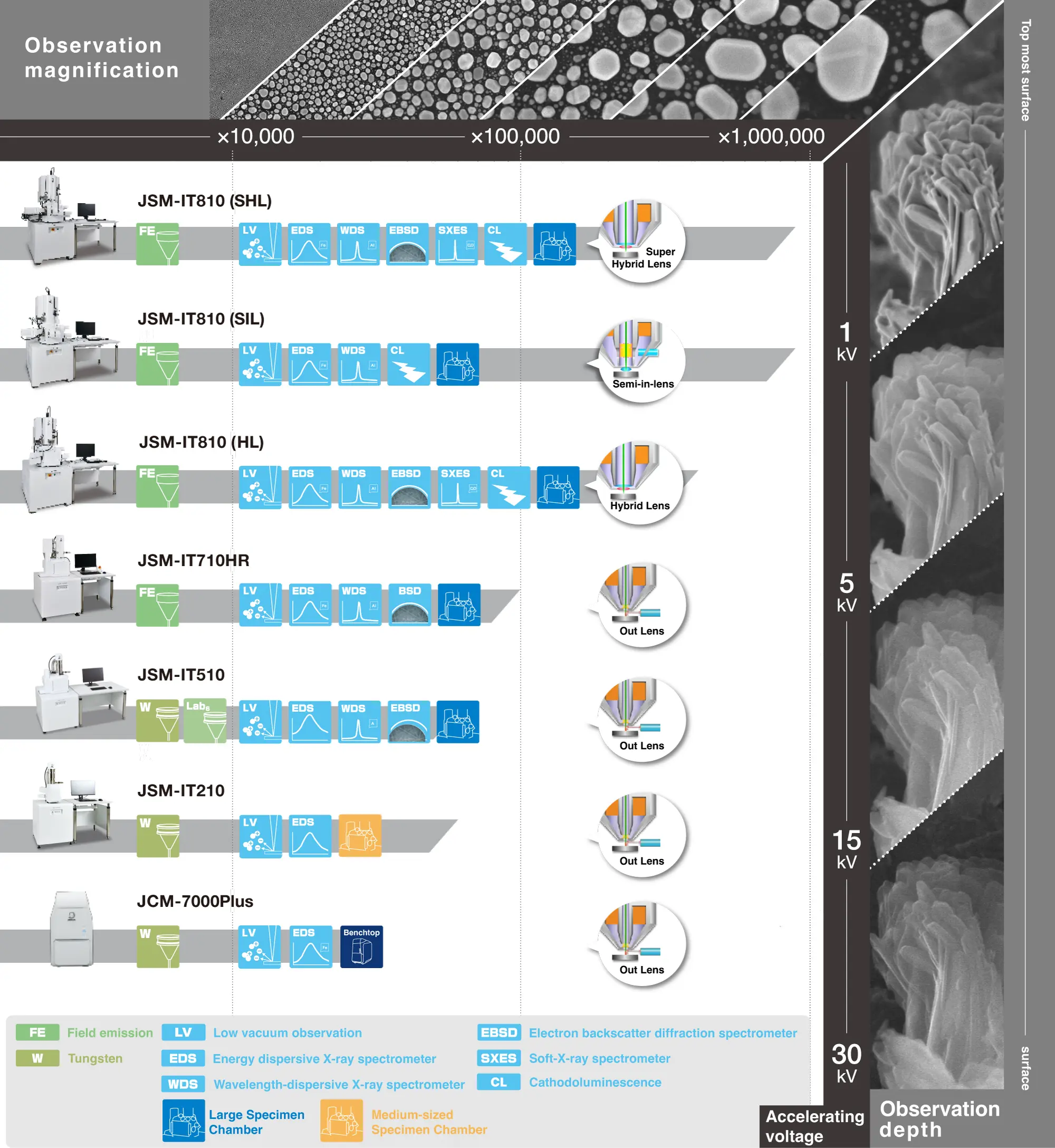 Scanning Electron Microscope (SEM) Lineup