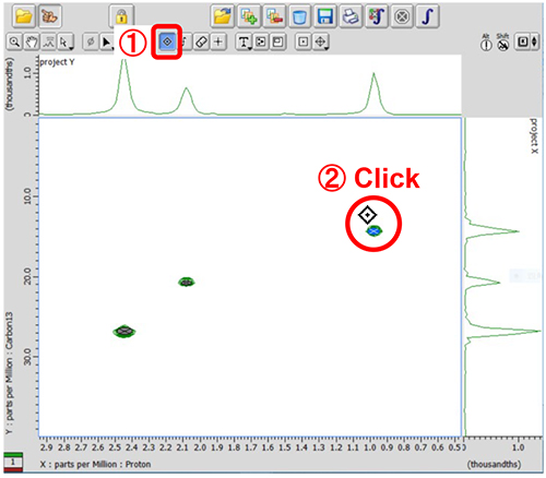 Peak picking in 2D spectrum