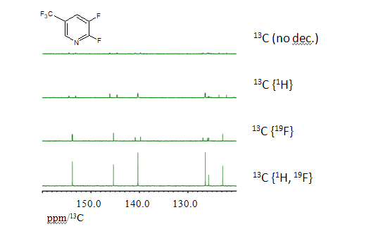 Fig.1 : various13C NMR experiments