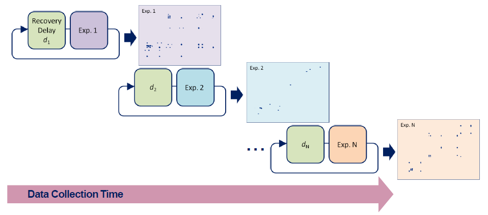 Figure 1. Schematic representation of a series of conventional 2D NMR measurements