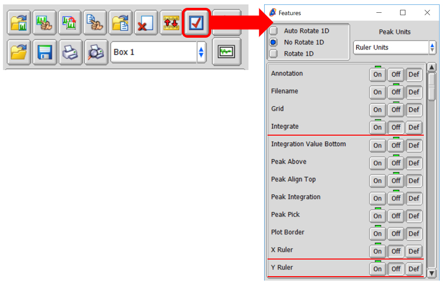 details of features setting