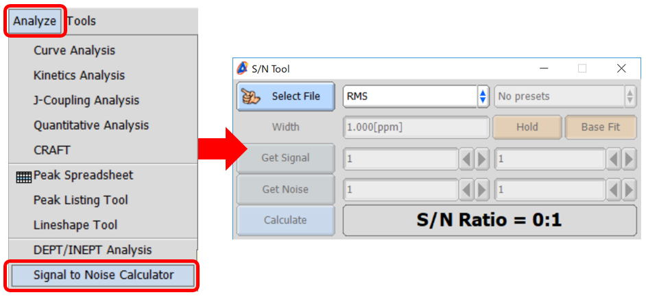 How to use the S/N Tool