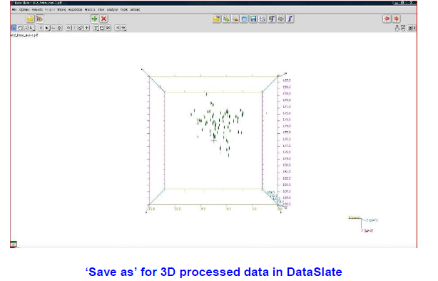 Save as for 3D processed data in DataSlate