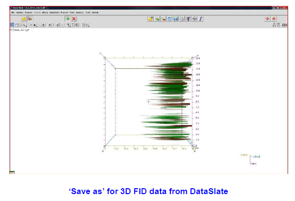 Save as for 3D FID data from DataSlate