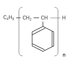 Struktur kimia piawai polistirena
