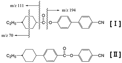 Possible structures for unknown liquid crystal compound
